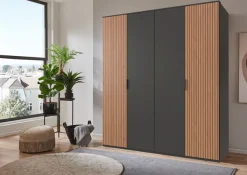 Wimex Drehtürenschrank »Tunis« inklusive Kranzleiste, Türen in Lamellen Optik