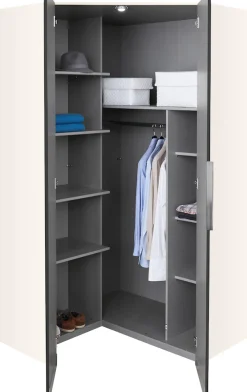 Wimex Eckkleiderschrank »Level by fresh to go« mit Glastüren