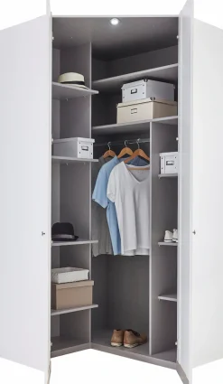 Wimex Eckkleiderschrank »New York« inklusive LED Beleuchtung innen