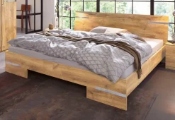 Wimex Futonbett »Anna, Bett Made in Germany« mit chromfarbenen Details im Kopf-und Fußteil, 3 Breiten zur Auswahl