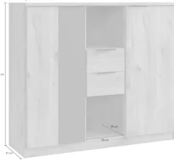 Wimex Highboard »Texel in der Breite 122cm, inkl. zwei Schubladen« Schubkastenschienen aus Metall