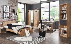 Wimex Kleiderschrank »Liverpool, Made in Germany« mit Spiegel und 2 Schubladen, 135x58x199cm, Industrial Design
