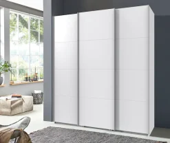 Wimex Kleiderschrank »Mugano, Made in Germany, Lieferung bis in Deine Etage und Stellort« wähle Deine Ausstattung: Basic oder Premium!,3 Schwebetüren, große Größen, mit oder ohne Spiegel, Metallgriffe