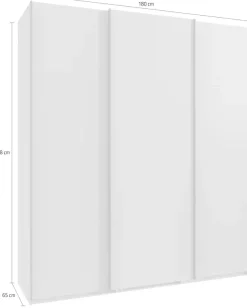 Wimex Kleiderschrank »Mugano, Made in Germany, Lieferung bis in Deine Etage und Stellort« wähle Deine Ausstattung: Basic oder Premium!,3 Schwebetüren, große Größen, mit oder ohne Spiegel, Metallgriffe