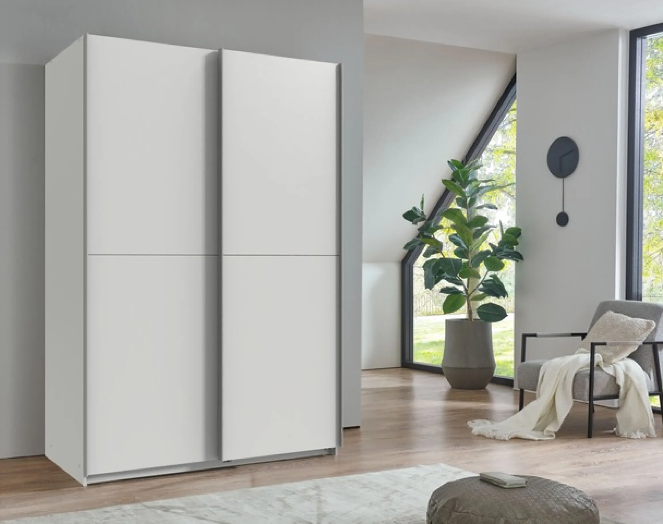 Wimex Kleiderschrank »Mugano, B/T/H 135 oder 180/65/198cm, Made in Germany« wähle Deine Ausstattung: Basic oder Premium!,2 Schwebetüren mit oder ohne Spiegel, Metallgriffe