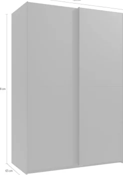 Wimex Kleiderschrank »Mugano, B/T/H 135 oder 180/65/198cm, Made in Germany« wähle Deine Ausstattung: Basic oder Premium!,2 Schwebetüren mit oder ohne Spiegel, Metallgriffe