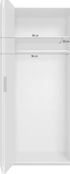 Wimex Kleiderschrank »Oxford by fresh to go, in 3 Breiten, Made in Germany« wahlweise mit oder ohne Spiegel,mit hochwertigen Falttüren für den perfekten Überblick