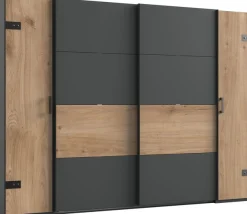 Wimex Kleiderschrank »Stockholm, rustikale Optik im Industrial Design, Made in Germany« 270x65x210cm, viel Stauraum durch 2 Kleiderstangen und 10 Einlegeböden