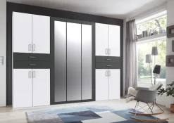 Wimex Kleiderschrank »Taiga Kleiderschrank mit Spiegel« mit Schubladen auf bequemer Höhe, Garderobe Schlafzimmerschrank