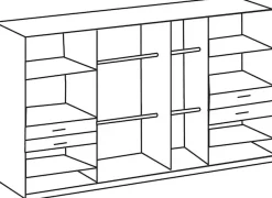 Wimex Kleiderschrank »Taiga Kleiderschrank mit Spiegel« mit Schubladen auf bequemer Höhe, Garderobe Schlafzimmerschrank