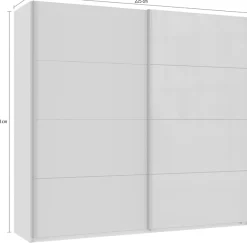 Wimex Kleiderschrank »Tilburg, Metallgriffe, Made in Germany« Breite 270cm wahlweise mit 2 oder 3 Türen,mit Schwebetüren, jeweils 1 Glaselement, 180, 225 oder 270cm breit