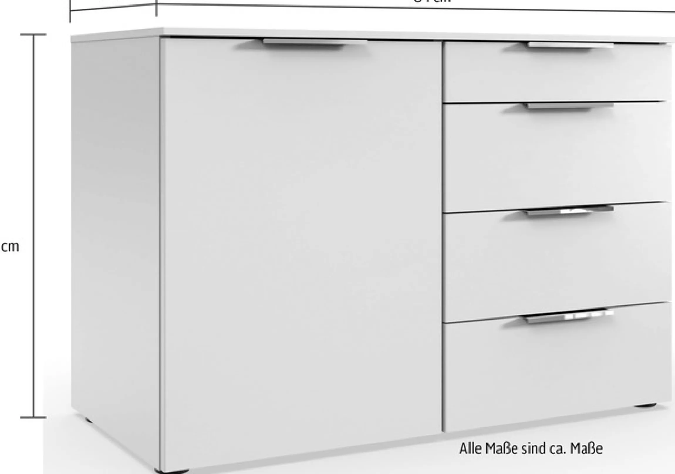 Wimex Kombikommode »Level by fresh to go« 1-türig, mit 4 Schubladen und soft-close Funktion, 84cm breit