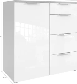Wimex Kombikommode »level36 D by fresh to go« Fronten lackiert Hochglanz, soft-close Funktion, 81cm breit