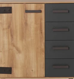 Wimex Kombikommode »Malmoe, Schrank mit 1 Tür und 4 Schubladen, Made in Germany« im rusikalen look, Industrial Design, 81x41x83cm