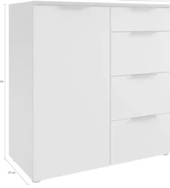 Wimex Kombikommode »Oxford by fresh to go, mit Schubladen, in 2 Größen« 81 oder 135cm breit, 92cm hoch, 41cm tief,Mit Soft-close Beschlägen, Kommode Made in Germany