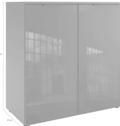 Wimex Kommode »Level36 C by fresh to go« mit Glaselementen auf der Front, soft-close Funktion, 81cm breit