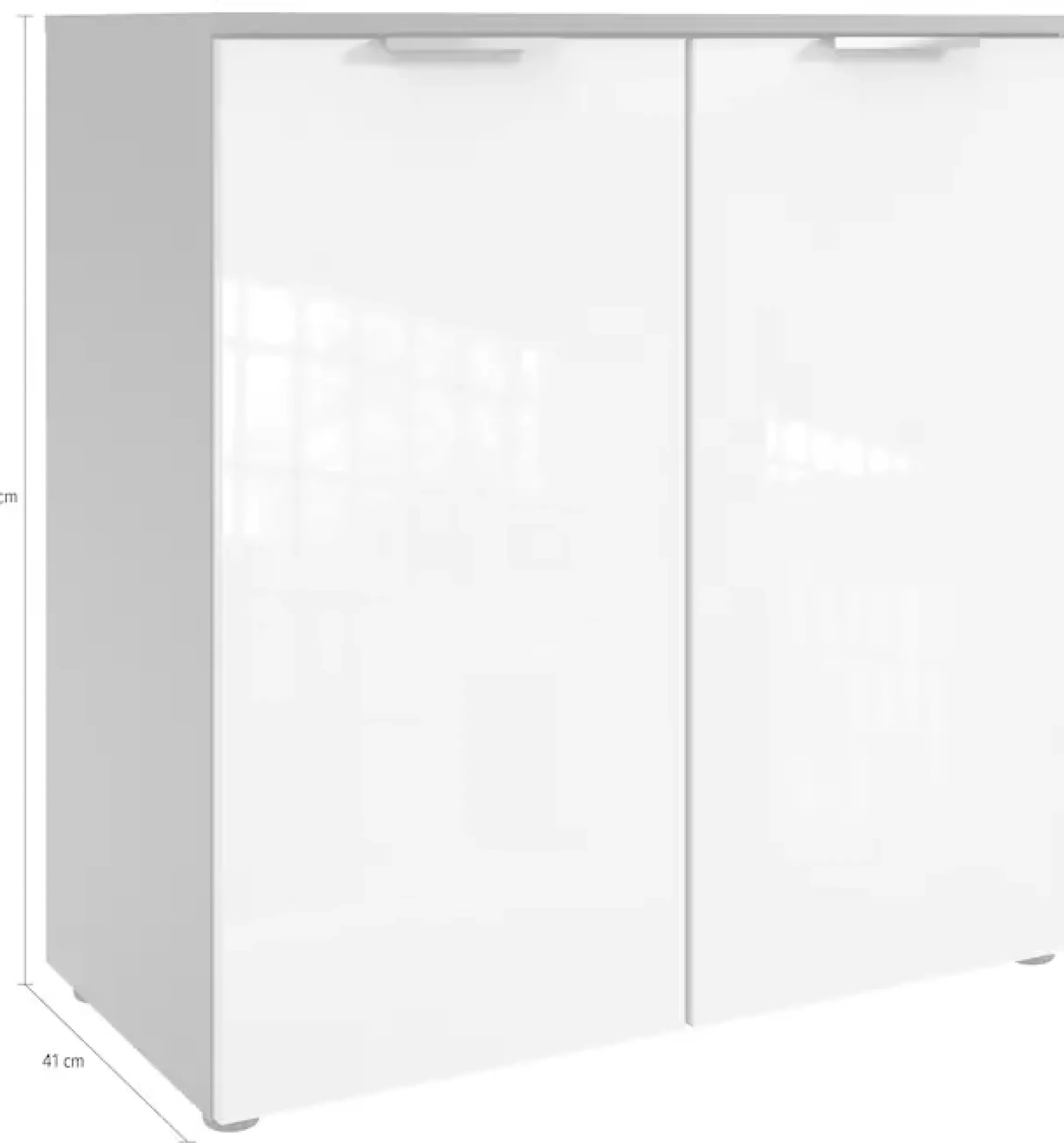 Wimex Kommode »level36 D by fresh to go« 2-türig mit soft-close Funktion, lackierte Front, schwarze Griffe