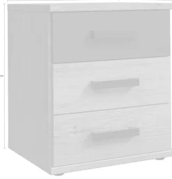 Wimex Nachtkommode »Cork, 46/55/40cm, Nachtschrank Made in Germany« industrial Design, rustikaler Look, 3 Schubladen