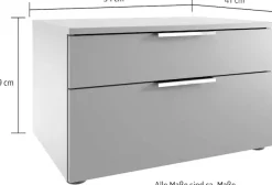 Wimex Nachtkommode »Level by fresh to go« 2 Schubladen mit soft-close Funktion, 54cm breit, 39cm hoch