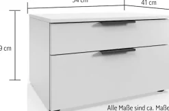Wimex Nachtkommode »Level by fresh to go« 2 Schubladen mit soft-close Funktion, 54cm breit, 39cm hoch
