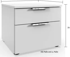 Wimex Nachtkommode »Level by fresh to go« 2 Schubladen mit soft-close Funktion, 41cm breit, 39cm hoch