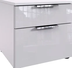 Wimex Nachtkommode »Level36 C by fresh to go« Nachttisch mit Glaselementen auf der Front, soft-close Funktion