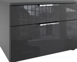 Wimex Nachtkommode »Level36 C by fresh to go« mit Glaselementen auf der Front, soft-close Funktion, 54cm breit