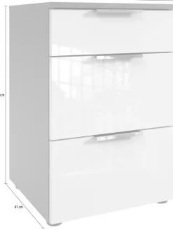 Wimex Nachtkommode »level36 D by fresh to go« mit soft-close Funktion und Lackfronten, 3 Schubladen