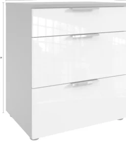 Wimex Nachtkommode »level36 D by fresh to go« mit soft-close Funktion und Lackfronten, 3 Schubladen