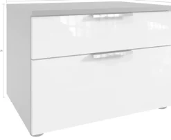 Wimex Nachtkommode »level36 D by fresh to go« mit soft-close Funktion und Lackfronten, 2 Schubladen