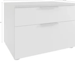 Wimex Nachtkommode »Oxford by fresh to go, mit Schubladen, in 2 Größen« 54cm breit,41cm tief, wahlweise in 2 Höhen,Mit Soft-close Beschlägen