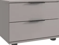 Wimex Nachtkommode »Tilburg, einzeln oder im 2er Set, Made in Germany« Nachtschrank mit 2 Schubladen, schwarze Metallgriffe