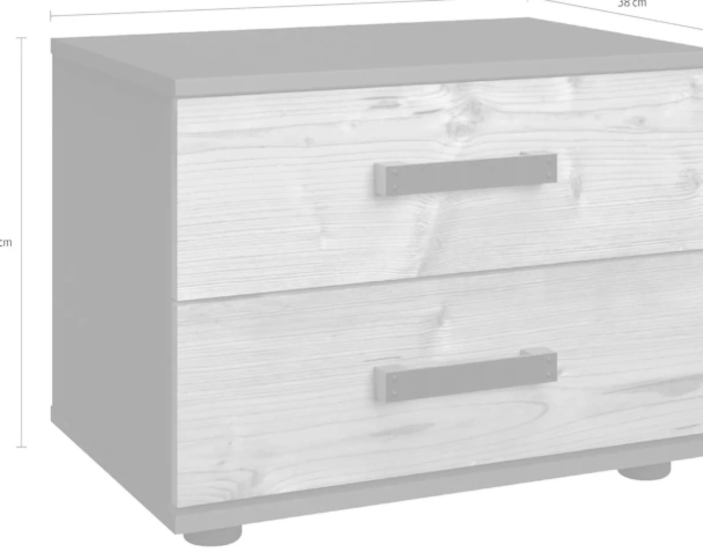 Wimex Nachttisch »Stockholm, Nachtkommode 52cm breit, Made in Germany« Industrial Look, 2 Höhen zur Auswahl, einzeln oder im 2er Set
