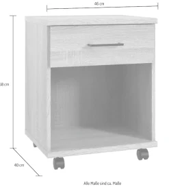 Wimex Rollcontainer »Home Desk« mit 1 Schublade, 46cm breit, 58cm hoch