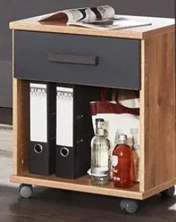 Wimex Rollcontainer »Liverpool, Schreibtischcontainer Made in Germany« 1 Schublade und 1 offenes Fach, 46/45/59cm, Serie im Industrial Design