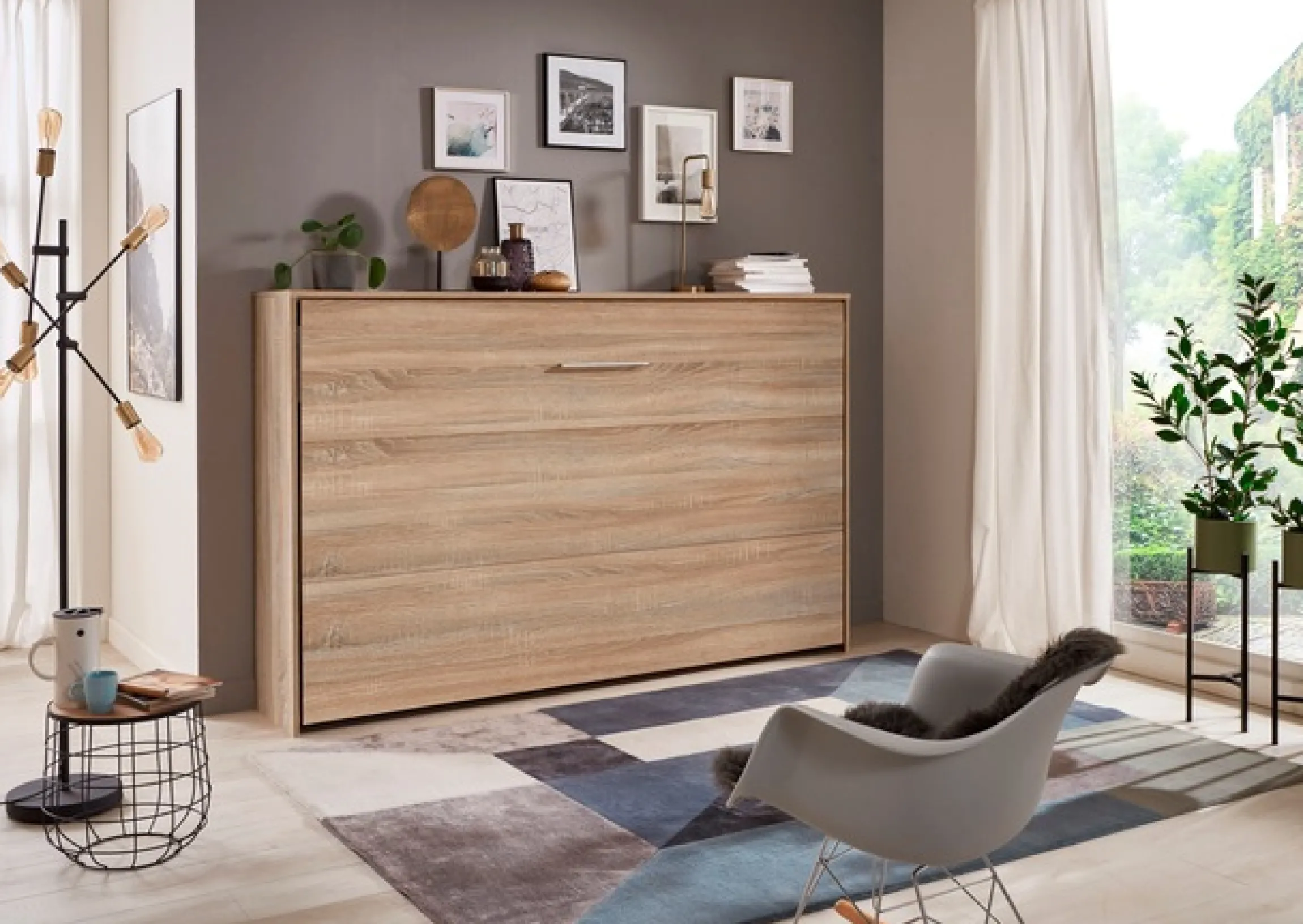 Wimex Schrankbett »Juist Schrankklappbett Gästebett« horizontal klappbar, 3 Liegeflächen, mit Lattenrost, Made in Germany