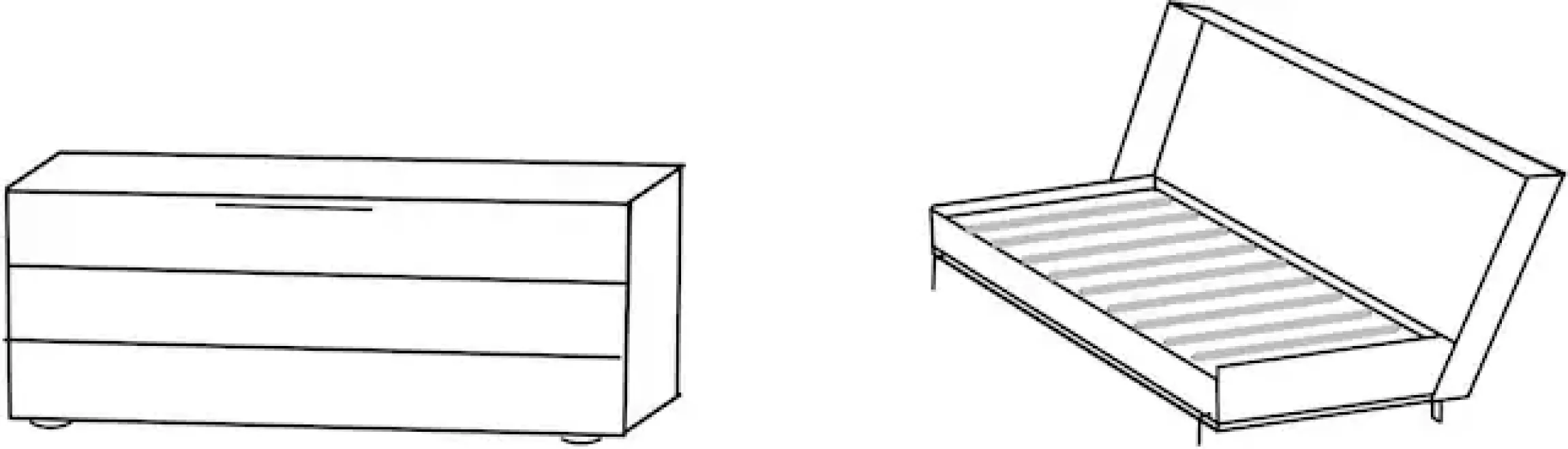 Wimex Schrankbett »Juist Schrankklappbett Gästebett« horizontal klappbar, 3 Liegeflächen, mit Lattenrost, Made in Germany