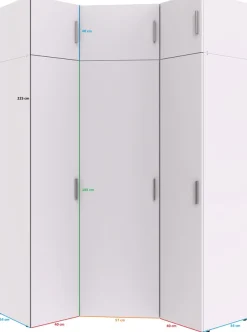 Wimex Schranksystem »Münster« Spar-Set, 6tlg: Eckschrank+ 2 Schränke 40cm breit+ 3 Aufsatzmodule,Mehrzweckschrank