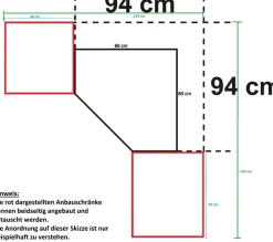 Wimex Schranksystem »Münster« Spar-Set, 3tlg: Eckschrank+ 2 Schränke 40cm und 50cm breit,Mehrzweckschrank