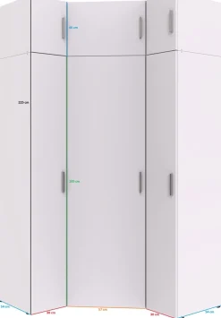 Wimex Schranksystem »Münster« Spar-Set, 6tlg: Eckschrank+ 2 Schränke 30cm breit+ 3 Aufsatzmodule,Mehrzweckschrank