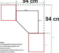 Wimex Schranksystem »Münster« Spar-Set, 6tlg: Eckschrank+ 2 Schränke 40cm und 50cm breit+ 3 Aufsatzmodule,Mehrzweckschrank