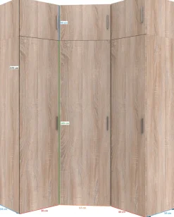 Wimex Schranksystem »Münster« Spar-Set, 6tlg: Eckschrank+ 2 Schränke 30cm und 40cm breit+ 3 Aufsatzmodule,Mehrzweckschrank