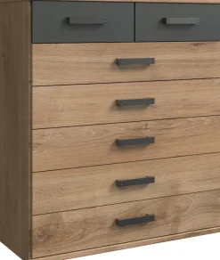 Wimex Schubkastenkommode »Cork, Hochkommode, Highboard 91/40/103cm, Made in Germany« industrial Design, rustikaler Look, 7 Schubladen