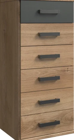 Wimex Schubkastenkommode »Cork, Hochkommode, Highboard 46/40/103cm, Made in Germany« industrial Design, rustikaler Look, 6 Schubladen