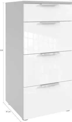 Wimex Schubkastenkommode »level36 D by fresh to go« mit soft-close Funktion und Lackfronten, 4 Schubladen, Kommode hoch