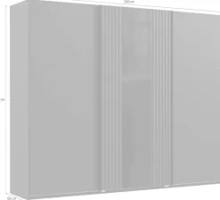 Wimex Schwebetürenschrank »Atlanta by fresh to go« mit Akustikpaneel Optik (3D Leisten), Lamelle