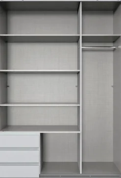 Wimex Schwebetürenschrank »Bahamas, Kleiderschrank in den Breiten 135cm und 180cm erhältlich« inkl. drei farblich abgesetzter Schubladen
