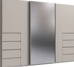 Wimex Schwebetürenschrank »Bali in den Breiten 225cm & 270cm, Kleiderschrank mit Spiegel« Schrank mit 3 Türen, Farbe: Kaschmir