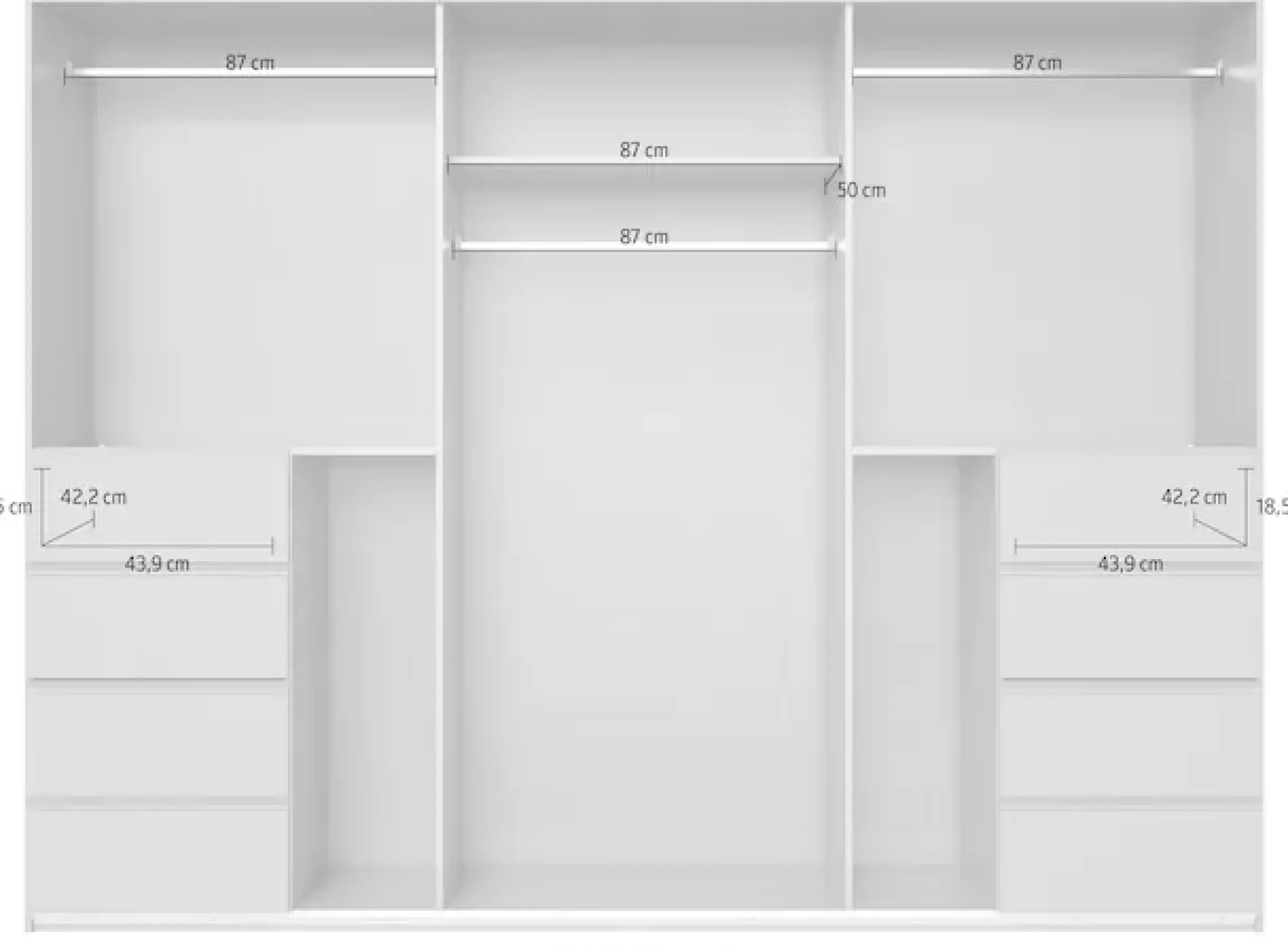 Wimex Schwebetürenschrank »Bali in den Breiten 225cm & 270cm, Kleiderschrank mit Spiegel« Schrank mit 3 Türen, Farbe: Kaschmir