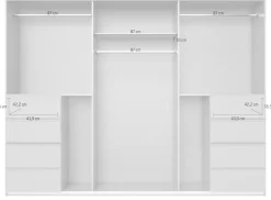 Wimex Schwebetürenschrank »Bali in den Breiten 225cm & 270cm, Kleiderschrank mit Glaselement« Schrank mit 3 Türen, in den Farben: grafit oder saharagrau erhältlich